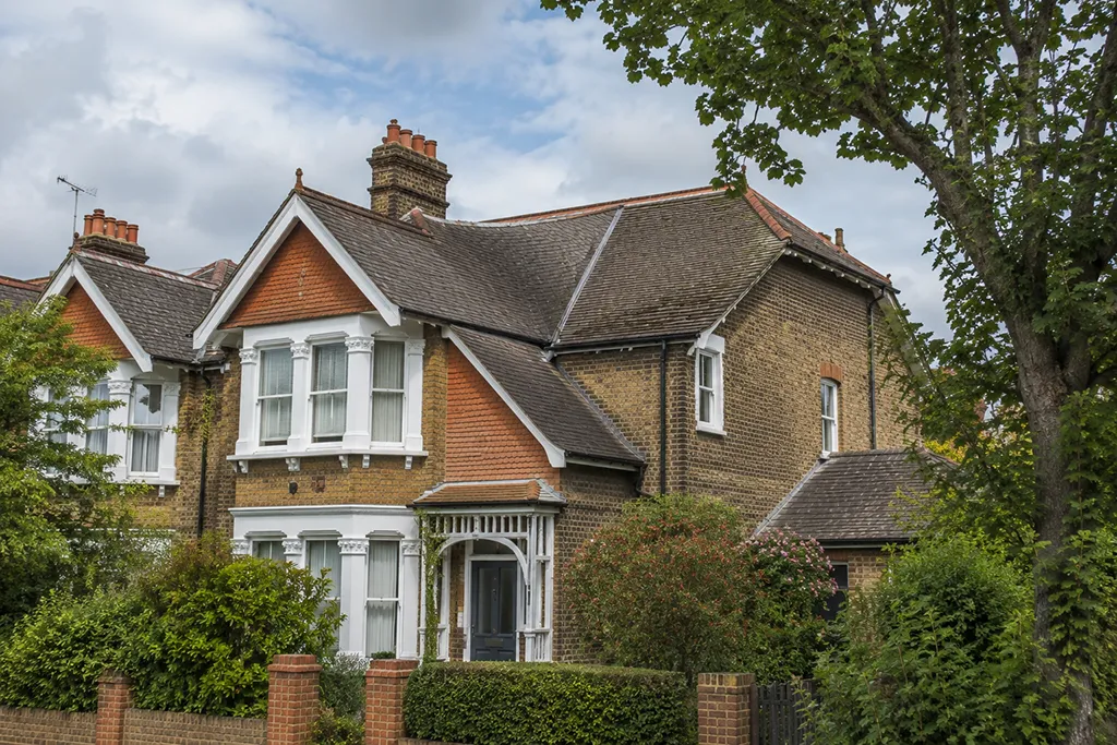 Pitched roof with visible valley on a residential property in London